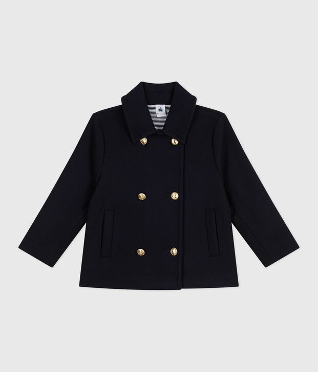 Gab&aacute;n infantil liso de pa&ntilde;o de lana SMOKING