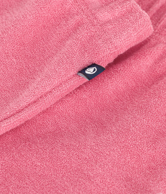 Pantalón corto de rizo de algodón para bebé rosa PEONIA