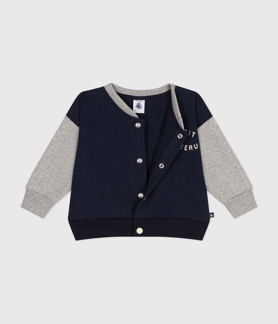 Chaqueta teddy de felpa para bebé azul SMOKING/ CHATON