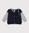 Chaqueta teddy de felpa para bebé azul SMOKING/ CHATON