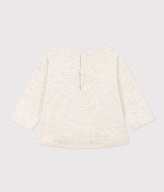 Camiseta de manga larga de túbico para bebé beige MONTELIMAR CHINE