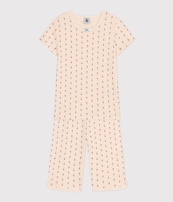 Pijama pirata infantil de algodón con estampado de flor blanco AVALANCHE/ MULTICO