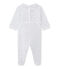 Pijama con corazones estampados para bebé niña blanco ECUME/azul MEDIEVAL