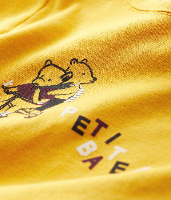 Camiseta para bebé niño amarillo BOUDOR