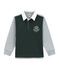 Polo de rugby de manga larga verde SHERWOOD/blanco MULTICO