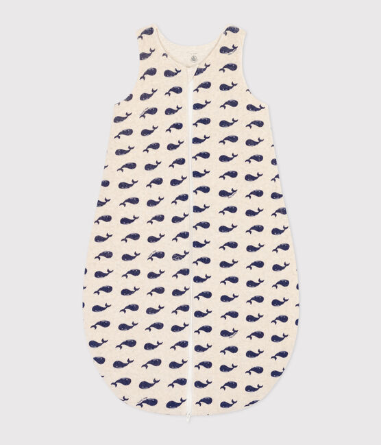 Saco de terciopelo con ballena para bebé TOG 3 beige MONTELIMAR/azul MEDIEVAL
