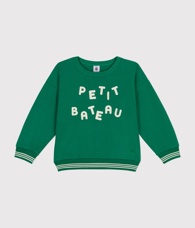 Sudadera de felpa para ni&ntilde;o/ni&ntilde;a verde