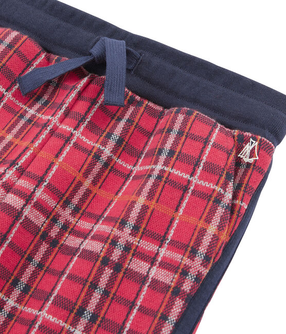 Pantalón de malla escocesa para niño rojo TERKUIT/azul SMOKING/ BELUGA