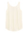 Camiseta de tirantes de lino para mujer blanco MARSHMALLOW