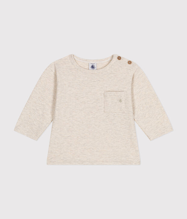 Camiseta de manga larga de punto fino para beb&eacute; MONTELIMAR CHINE