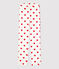 Pantalón de algodón ORGÁNICO de mujer blanco MARSHMALLOW/rojo TERKUIT