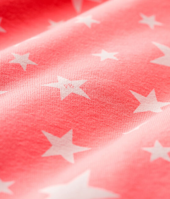 Saco de dormir con estrellas de algodón de bebé rosa PEACHY/blanco MARSHMALLOW