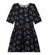 Vestido de niña mangas 3/4 en túbico alcolchado