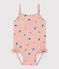 Bañador de material reciclado para bebé rosa SALINE/blanco MULTICO