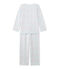 Pijama de terciopelo para niña azul BOCAL/blanco MULTICO