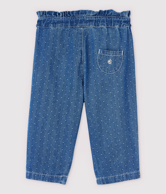 Pantalón vaquero claro de lunares de bebé niña azul DENIM CLAIR