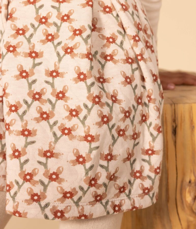 Vestido de manga larga con estampado de ni&ntilde;a crudo/multicolor