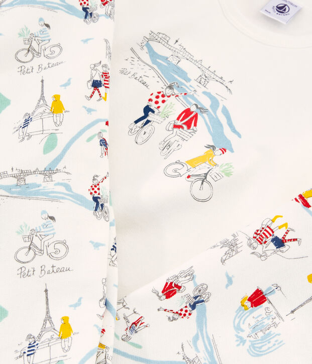 Pijama para ni&ntilde;a blanco/multicolor