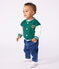 Chaqueta teddy de algodón bicolor verde EVERGREEN/ MILK
