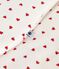 Saco de terciopelo para bebé con estampado de corazones TOG 3 blanco MARSHMALLOW/rojo TERKUIT