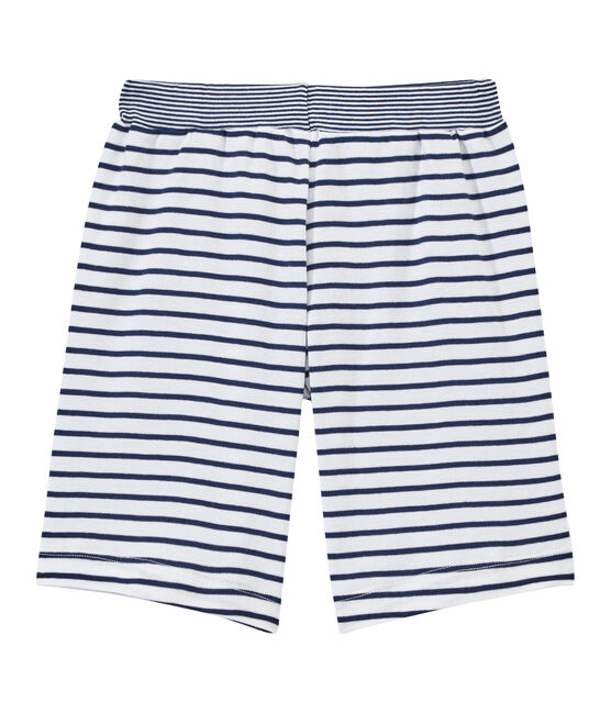 Short rayado para niño blanco ECUME/azul MEDIEVAL