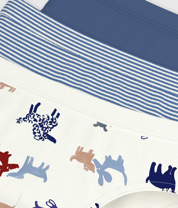 Juego de slips infantiles de algod&oacute;n con estampado de perros multicolor