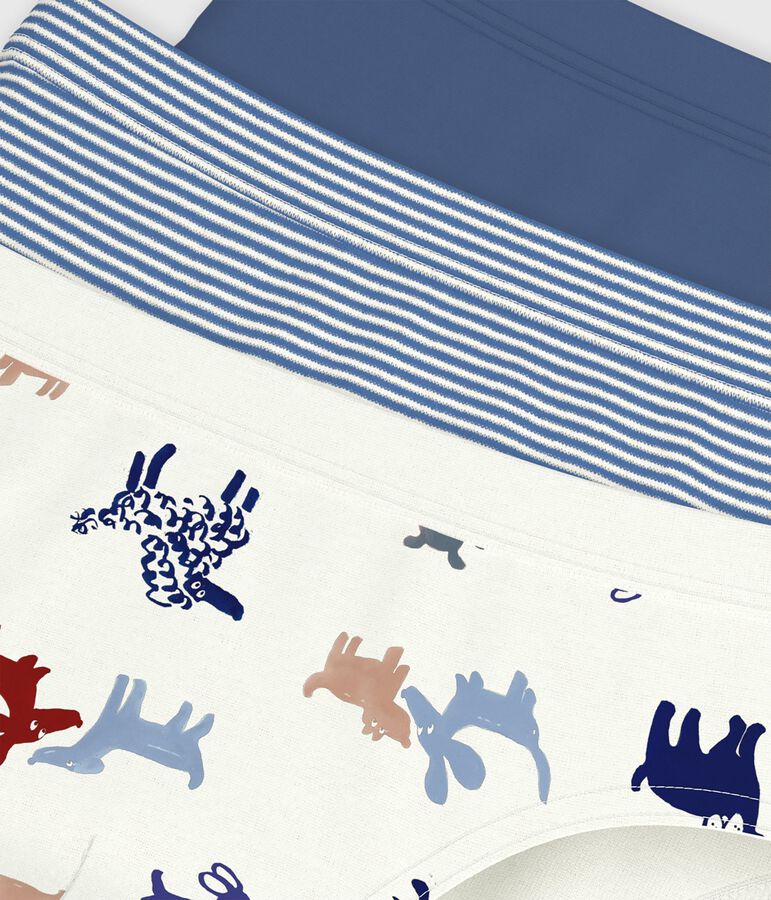 Juego de slips infantiles de algod&oacute;n con estampado de perros multicolor