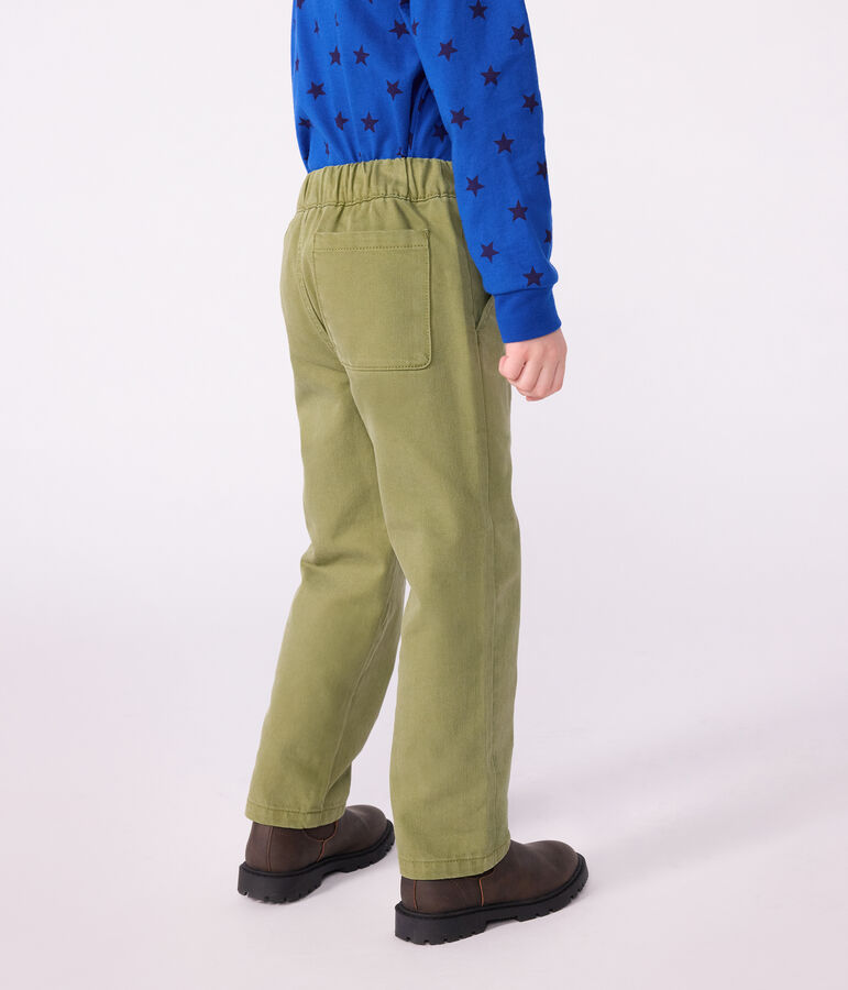 Pantal&oacute;n denim infantil verde