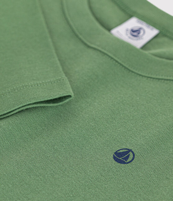 Camiseta de manga larga de punto para niño/a verde PALMERAIE