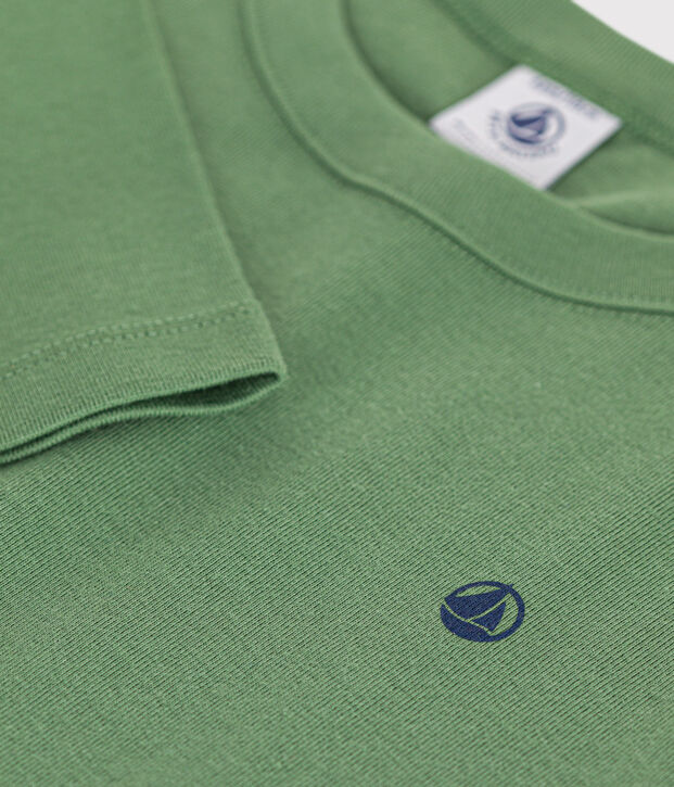 Camiseta de manga larga de punto para ni&ntilde;o/a verde