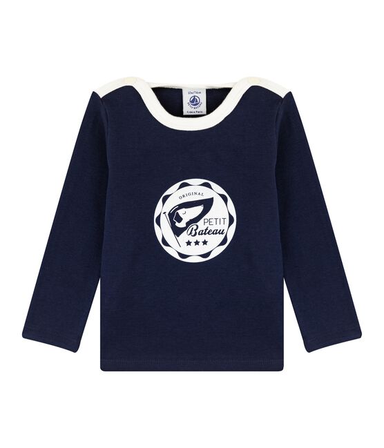Camiseta para bebé niño azul SMOKING