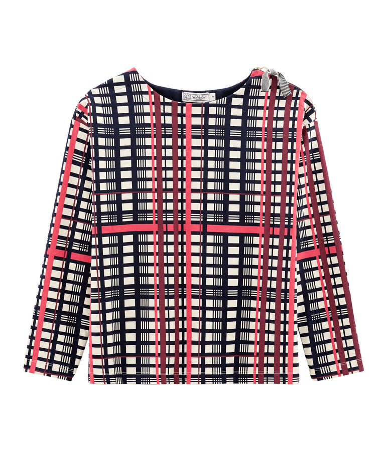 Marinera de cuadros para mujer blanco/multicolor