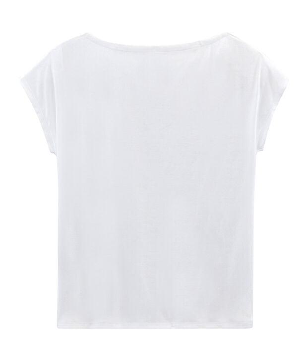 Camiseta manga corta de algod&oacute;n Sea Island para mujer blanco