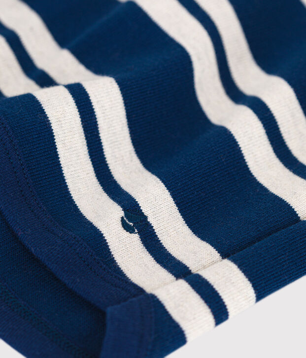 Sudadera de punto grueso para beb&eacute; azul/beige