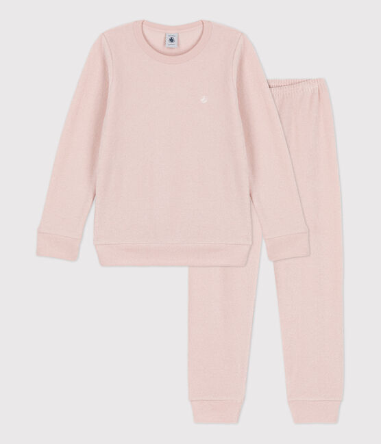 Pijama de rizo afelpado para niño/niña rosa SALINE
