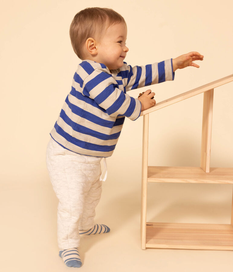 Pantal&oacute;n de tejido t&uacute;bico acolchado de beb&eacute; beige