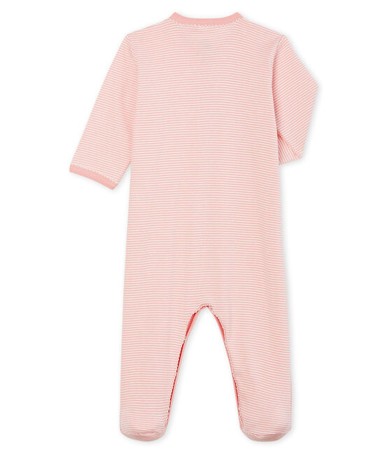 Pijama de punto para bebé niña rosa CHARME/blanco MARSHMALLOW