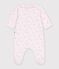 Pijama de terciopelo con cuello y estampado de flores para beb&eacute; rosa/multicolor