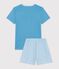 Pyjama short Femme en coton azul/multicolor
