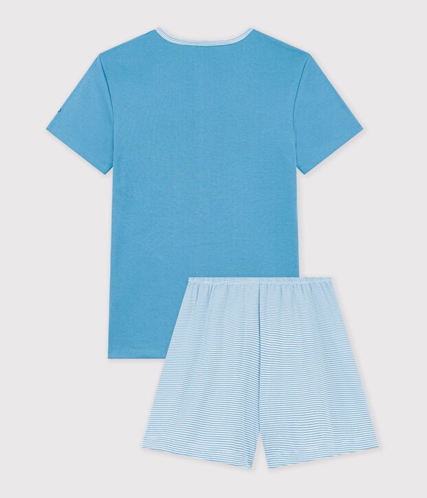 Pyjama short Femme en coton azul/multicolor