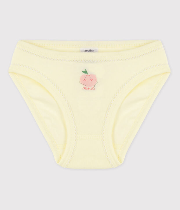 Braguita de algod&oacute;n de ni&ntilde;a amarillo