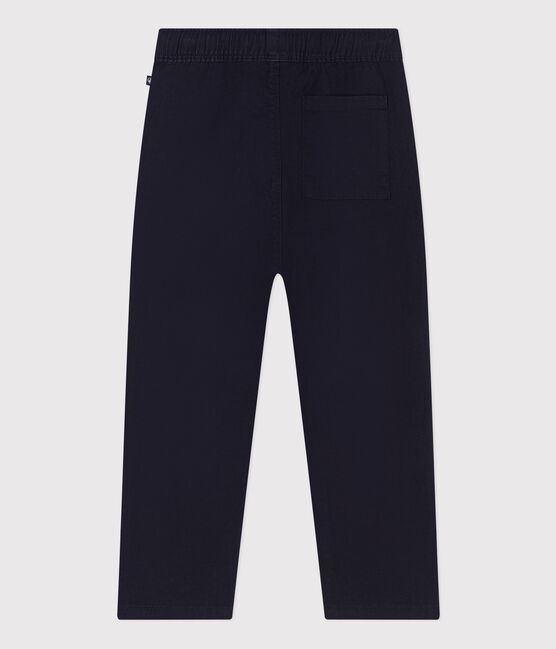Pantalón de tela de algodón para niño azul SMOKING