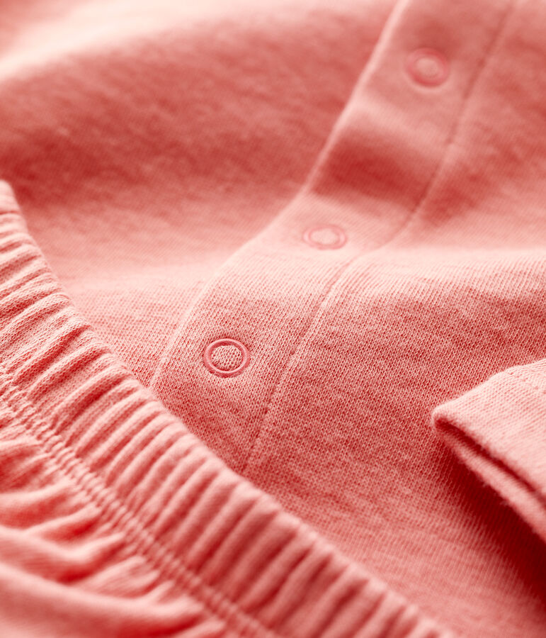 Conjunto liso de 2 piezas de tejido t&uacute;bico ecol&oacute;gico de beb&eacute; rosa PAPAYE