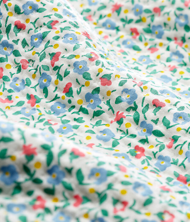 Saquito compacto de tejido t&uacute;bico para beb&eacute; ni&ntilde;a blanco/multicolor