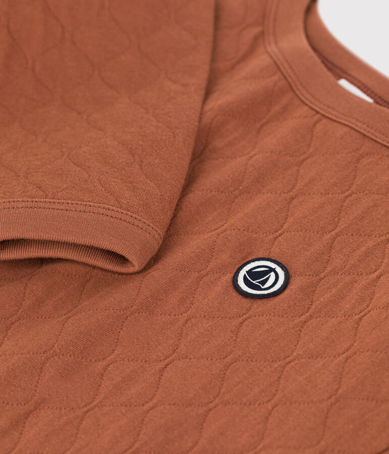 Sudadera de tejido t&uacute;bico acolchado de ni&ntilde;a / ni&ntilde;o marron