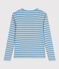 Camiseta L'ICONIQUE de algodón con cuello redondo para mujer AZUL/ MONTELIMAR