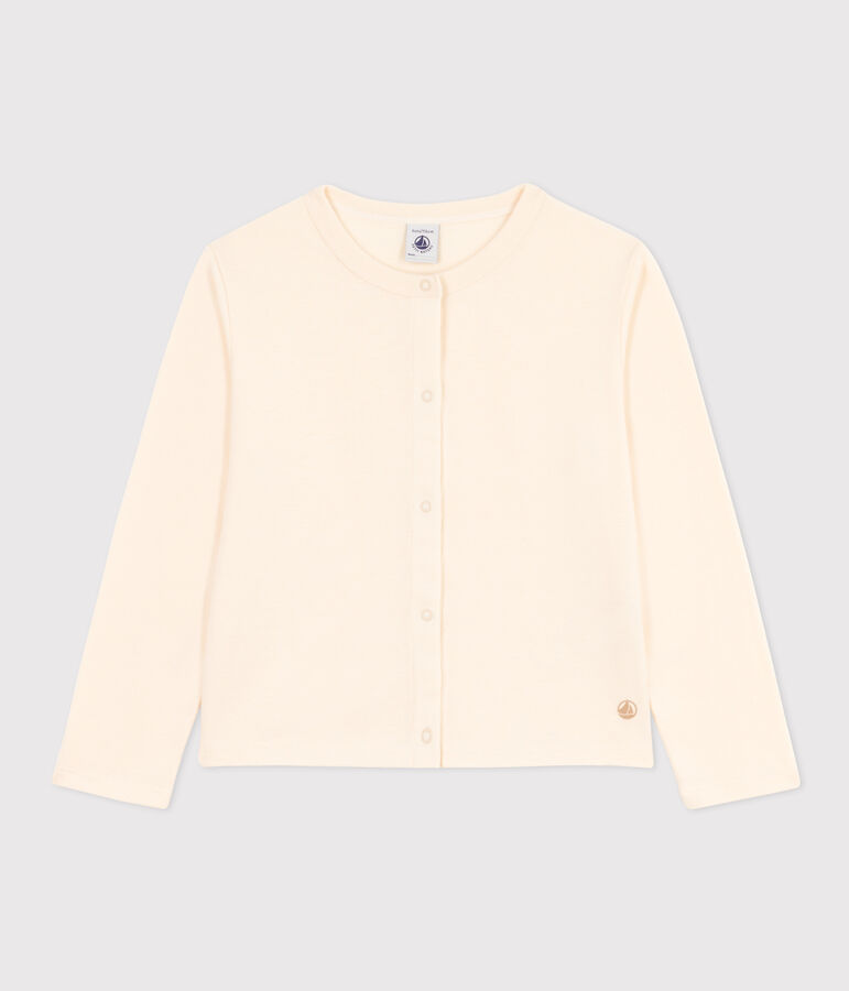 C&aacute;rdigan de algod&oacute;n para ni&ntilde;a crudo