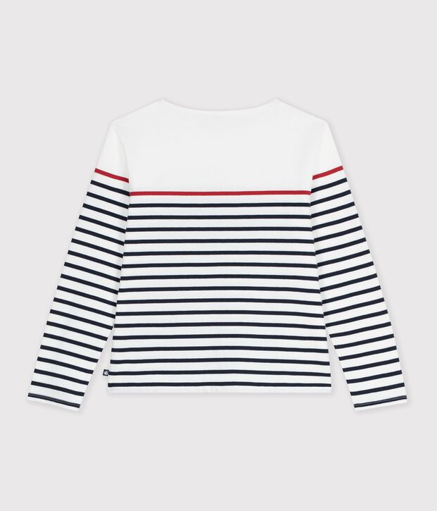Camiseta marinera de algod&oacute;n para mujer blanco/multicolor