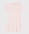 Camisón con lunares rosas de algodón de niña blanco MARSHMALLOW/rosa GRETEL