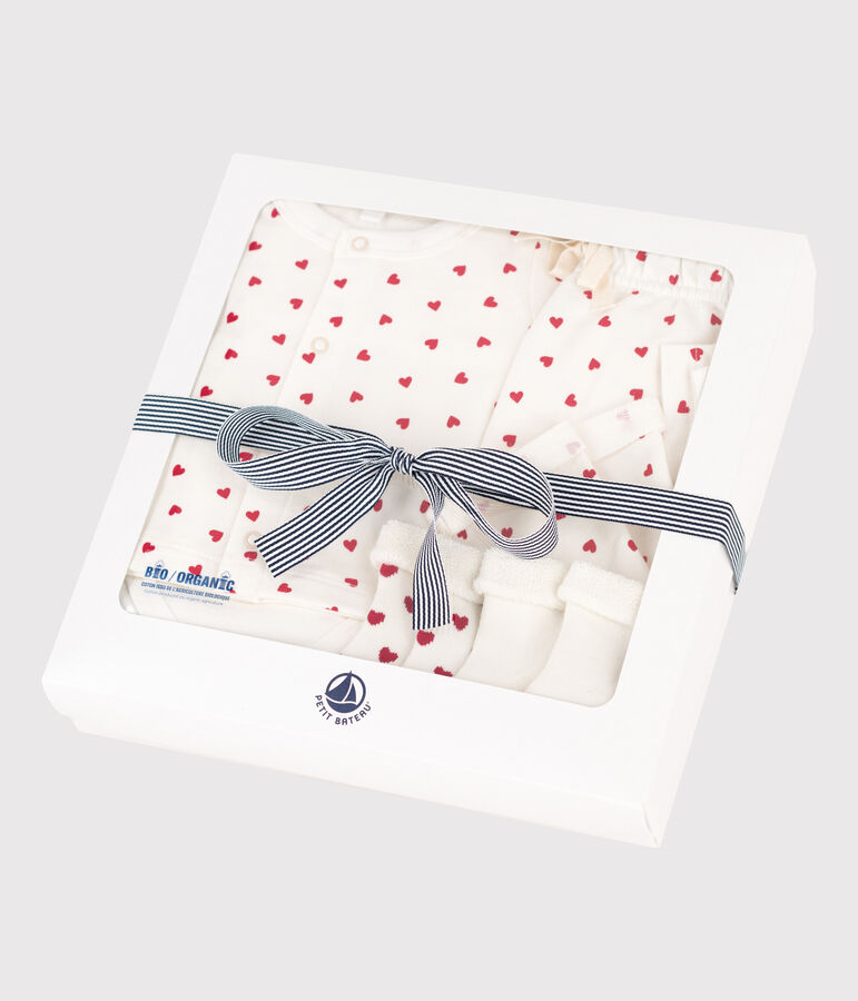 Estuche de regalo de coraz&oacute;n para reci&eacute;n nacido multicolor